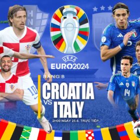 Croatia vs Ý sẽ gặp nhau vào ngày 25/6/2024